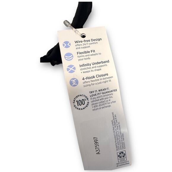 NWT Jockey Forever Fit V-Neck Bra XXL - Picture 5 of 9